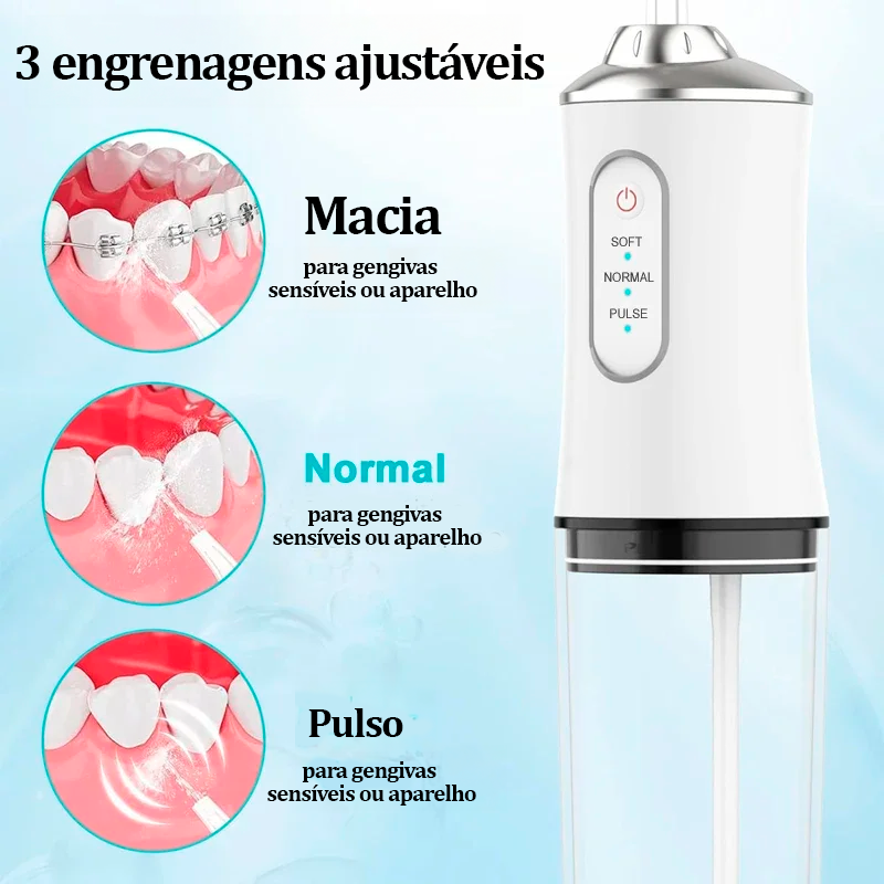 Irrigador Dental portátil oral/BrilhoJet